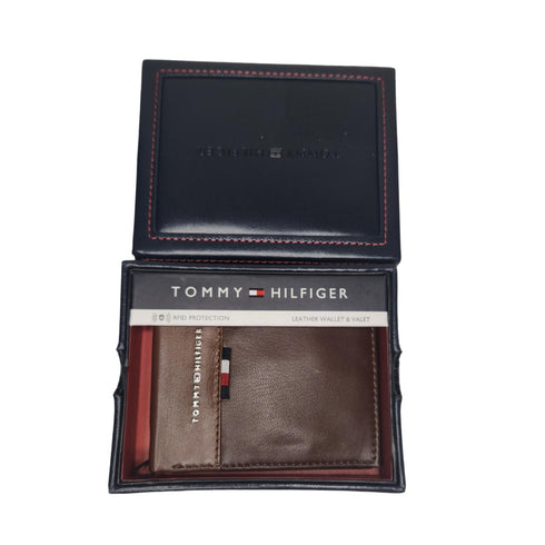 Billetera Tommy Hilfiger de hombre cuero café