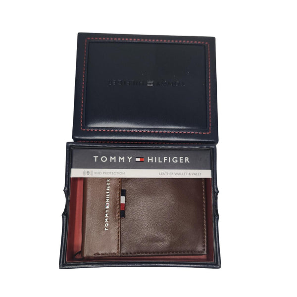 Billetera Tommy Hilfiger de hombre cuero café