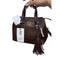 Crossbody Steve Madden Bshane Statchel color chocolate con estuche