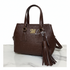 Crossbody Steve Madden Bshane Statchel color chocolate con estuche
