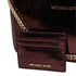Michael Kors Set cartera y tarjetero Oxblood burdeo metalizado