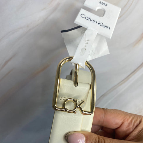Cinturón Calvin Klein mujer crema