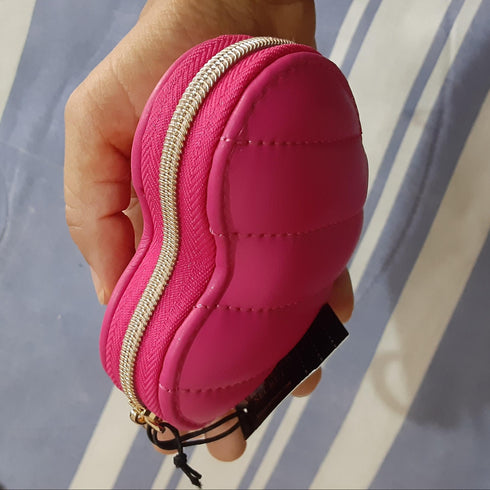 Monedero Corazón con llavero Victoria Secret fucsia