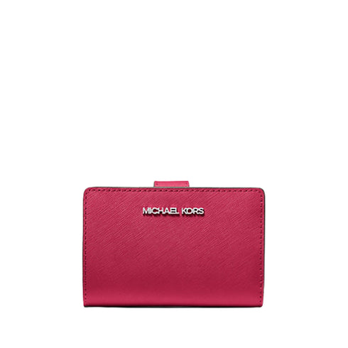 Billetera mediana Michael Kors cuero saffiano color frambuesa