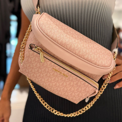 PREVENTA: Riñonera Michael Kors Slater medium Sling Pack rosada