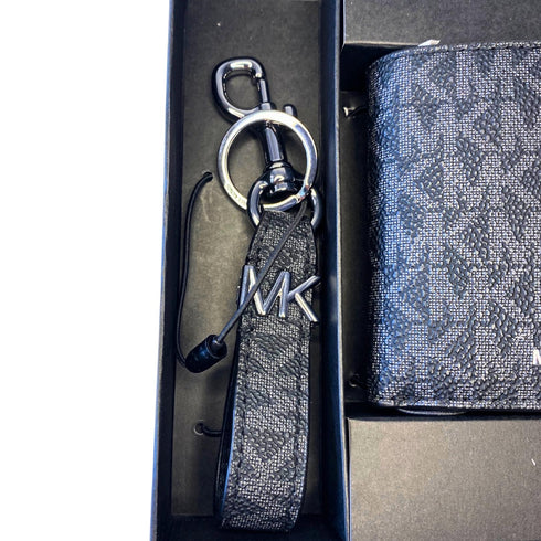 Set billetera y llavero Michael Kors hombre black