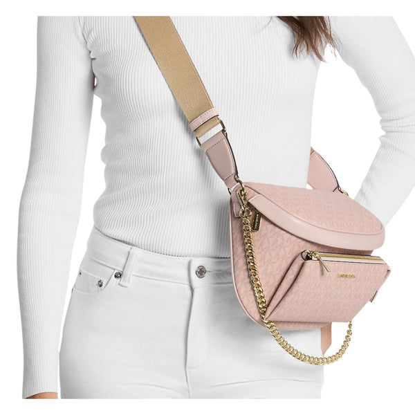 PREVENTA: Riñonera Michael Kors Slater medium Sling Pack rosada