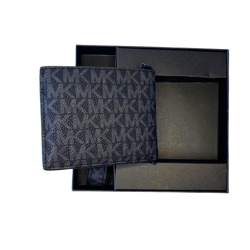 Set billetera y llavero Michael Kors hombre black