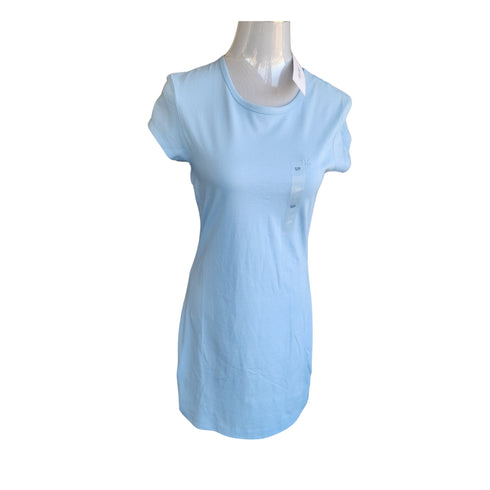 Vestido slim elasticado CK celeste