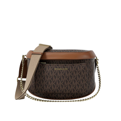 Riñonera Michael Kors Slater medium Sling Pack café