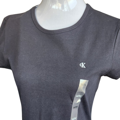 Vestido slim elasticado CK negro