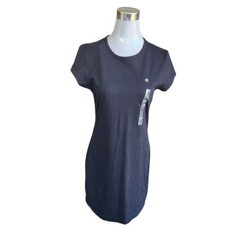 Vestido slim elasticado CK negro