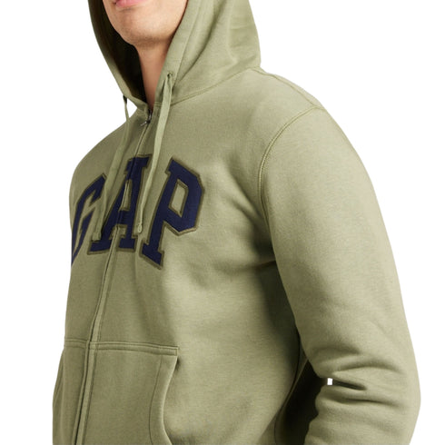 Polerón GAP hombre zip verde