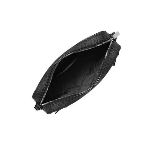 Cartera Crossbody Michael Kors Jet Set chain negro monograma