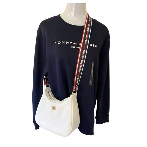 Crossbody Tommy Hilfiger blanco mediano