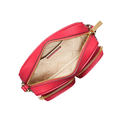 Crossbody Michael Kors Jet set rojo con accesorios