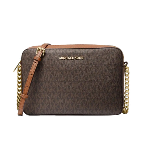 Crossbody Michael Kors Jet Set Café monograma
