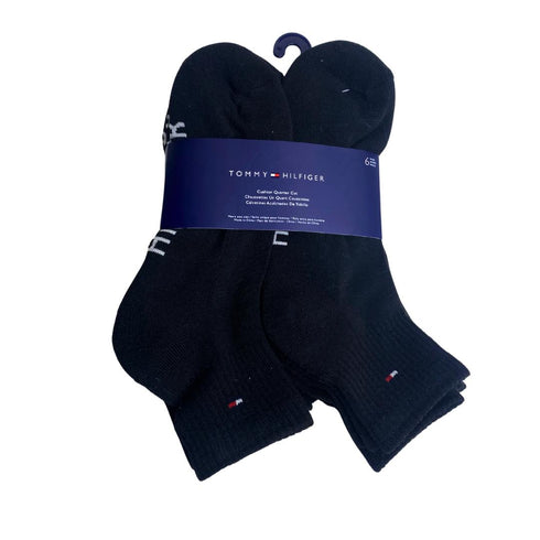 Set Tommy Hilfiger 6 pares calcetines Confort hombre negro largo medio
