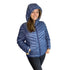 Parka Michael Kors mujer Celeste/monograma azul marino, Chevron Logo Print Quilted Nylon Reversible