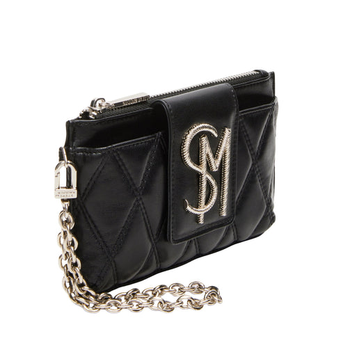 Billeteta y cartera de mano Steve Madden modelo Chev2 Wallet Black
