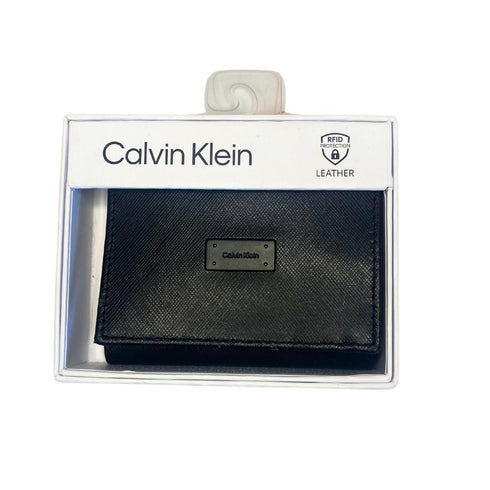 Billetera hombre Calvin Klein cuero negro RFID