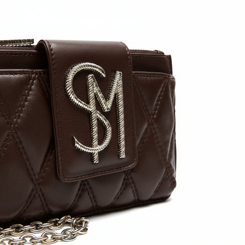 Billeteta y cartera de mano Steve Madden modelo Chev2 Wallet Cafe