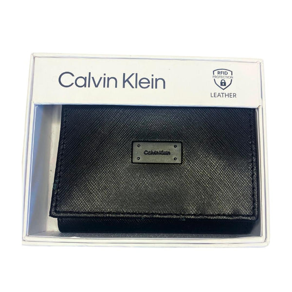 Billetera hombre Calvin Klein cuero negro RFID