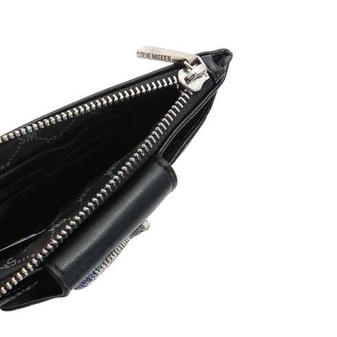 Billeteta y cartera de mano Steve Madden modelo Chev2 Wallet Black