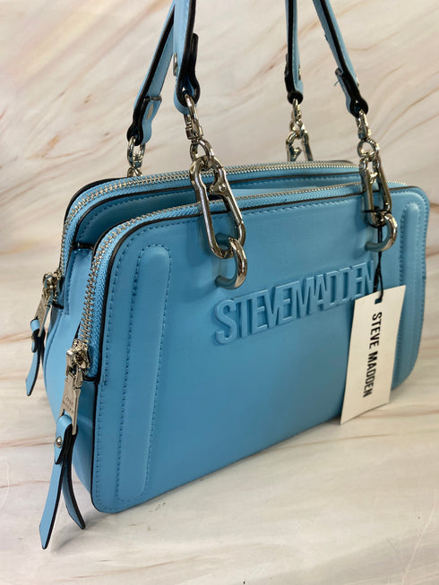 Crossbody Steve Madden BSerra largo doble strap celeste