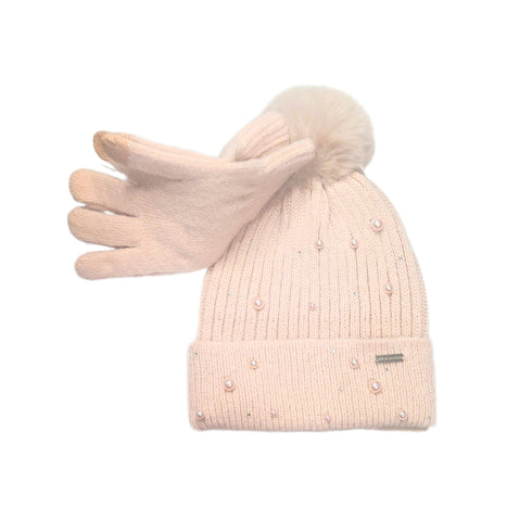 Set Gorro y guantes Steve Madden Nude
