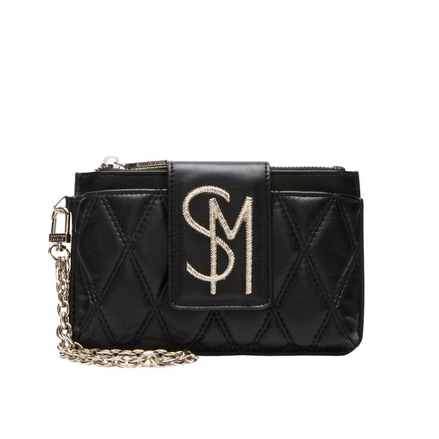 Billeteta y cartera de mano Steve Madden modelo Chev2 Wallet Black