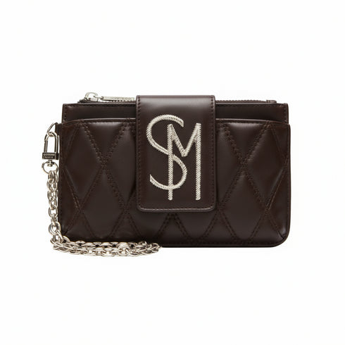 Billeteta y cartera de mano Steve Madden modelo Chev2 Wallet Cafe