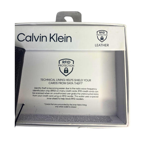 Billetera hombre Calvin Klein cuero cafe RFID
