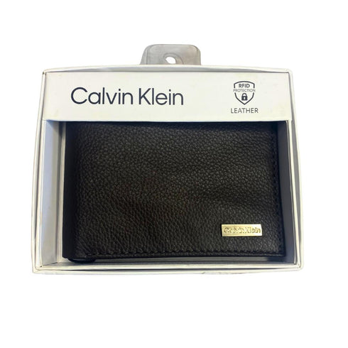 Billetera hombre Calvin Klein cuero cafe RFID