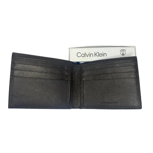 Billetera hombre Calvin Klein cuero cafe RFID