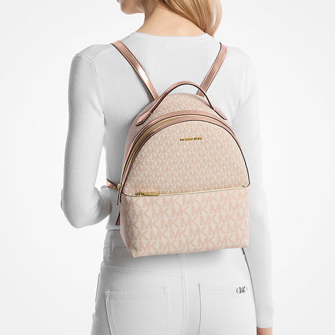 Mochila Michael Kors sheila mediana rose gold logo