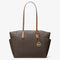 Tote Michael Kors Marilyn café logo mediano