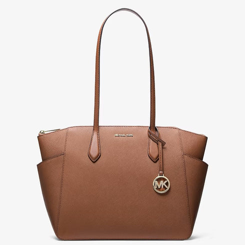 Tote Michael Kors Marilyn Saffiano Leather mediano camel