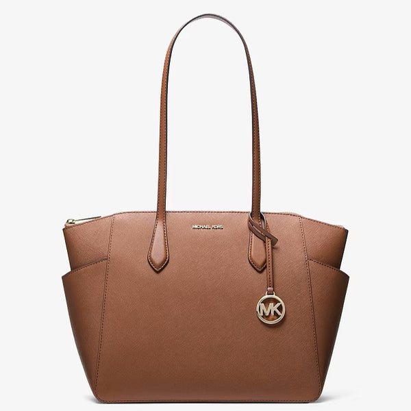 Tote Michael Kors Marilyn Saffiano Leather mediano camel