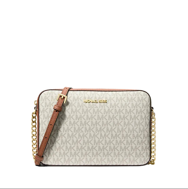 Crossbody Michael Kors Jet Set clásico Vainilla logo