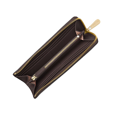 Billetera Michael Kors Jet set Travel grande monograma medio cierre