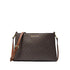Crossbody Michael Kors Trisha 3 secciones café monograma