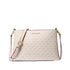 Crossbody Michael Kors Trisha 3 secciones vainilla rosa