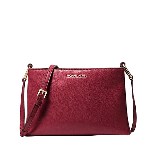 Crossbody Michael Kors Trisha 3 secciones rojo cereza