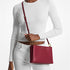 Crossbody Michael Kors Trisha 3 secciones rojo cereza