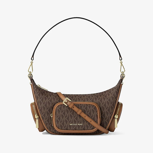 Crossbody Michael Kors Merrit convertible pequeña con logotipo exclusivo Brown (Reserva por whatsapp)