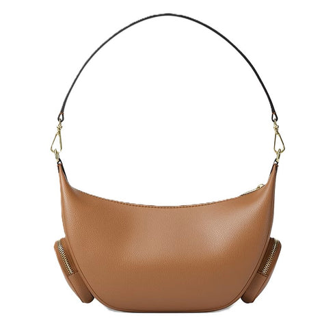 Cartera Michael Kors de hombro Merritt mediano de piel granulada Camel