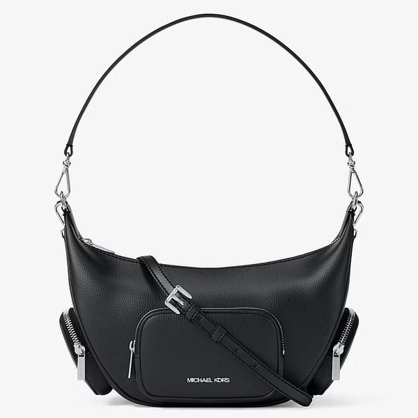 Cartera Michael Kors de hombro Merritt convertible mediano de piel granulada