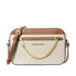 Crossbody Michael Kors Jet Set chain Vainilla monograma