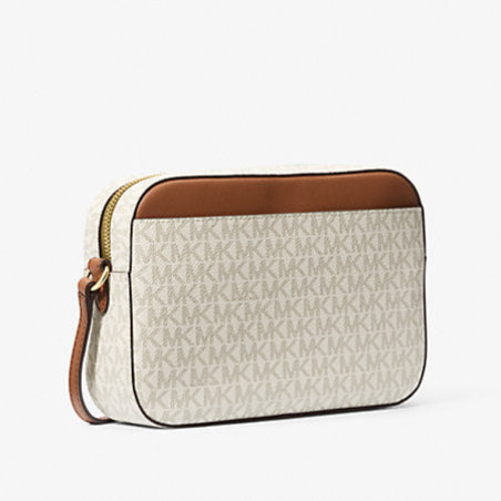 Crossbody Michael Kors Jet Set chain Vainilla monograma